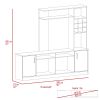 Kava Entertainment Center, Six External Shelves, Double Door Cabinet, Storage Spaces for TV´s up 37" -Black